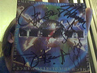 Tesla's 'Mechanical Resonance', autographed by all 5 original band members