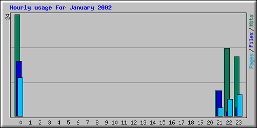 Hourly usage for January 2002
